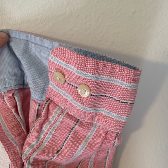 Pink and blue men’s button down long sleeve - Picture 3 of 4